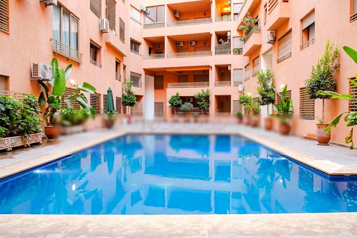 Appartement de vacances à louer à Route Casablanca. 2 pièces. Double vitrage et porte blindée