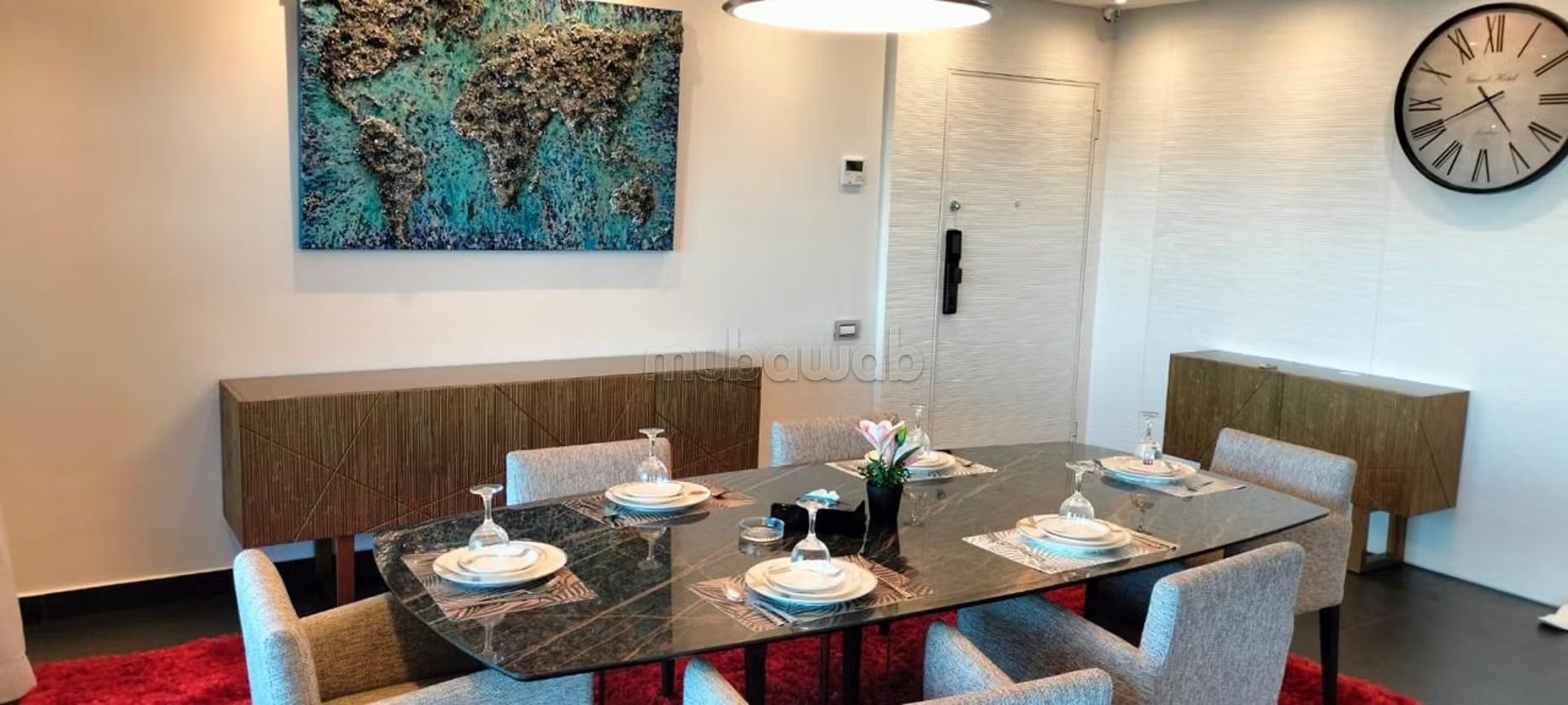 Appartement de vacances à louer à Casablanca Marina. 2 chambres agréables. Porte blindée et vue sur mer - Photo 21