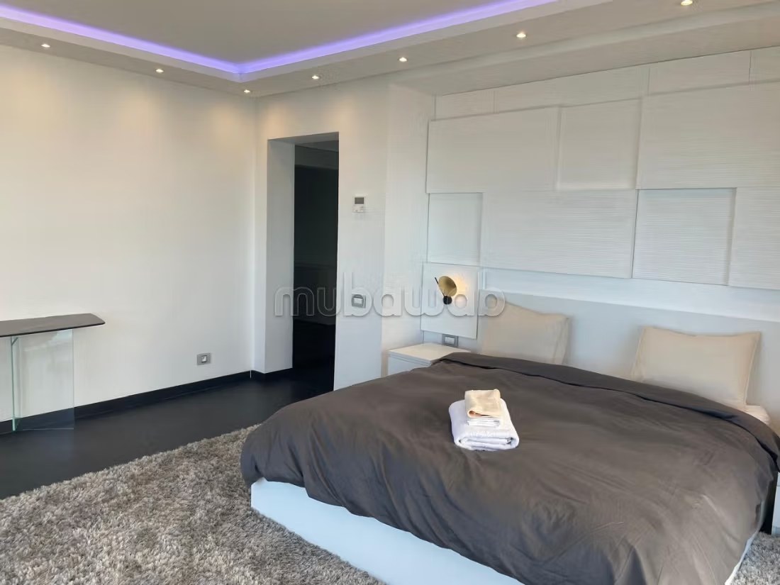 Appartement de vacances à louer à Casablanca Marina. 2 chambres agréables. Porte blindée et vue sur mer - Photo 15