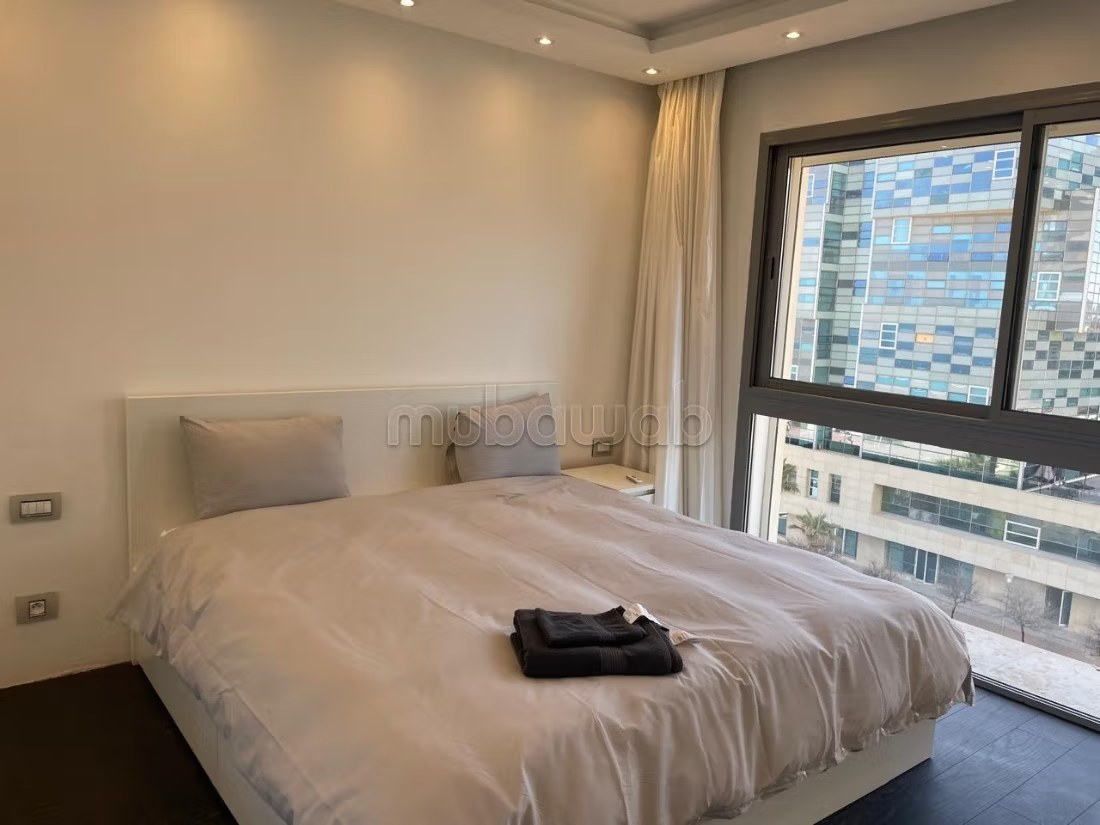 Appartement de vacances à louer à Casablanca Marina. 2 chambres agréables. Porte blindée et vue sur mer - Photo 19