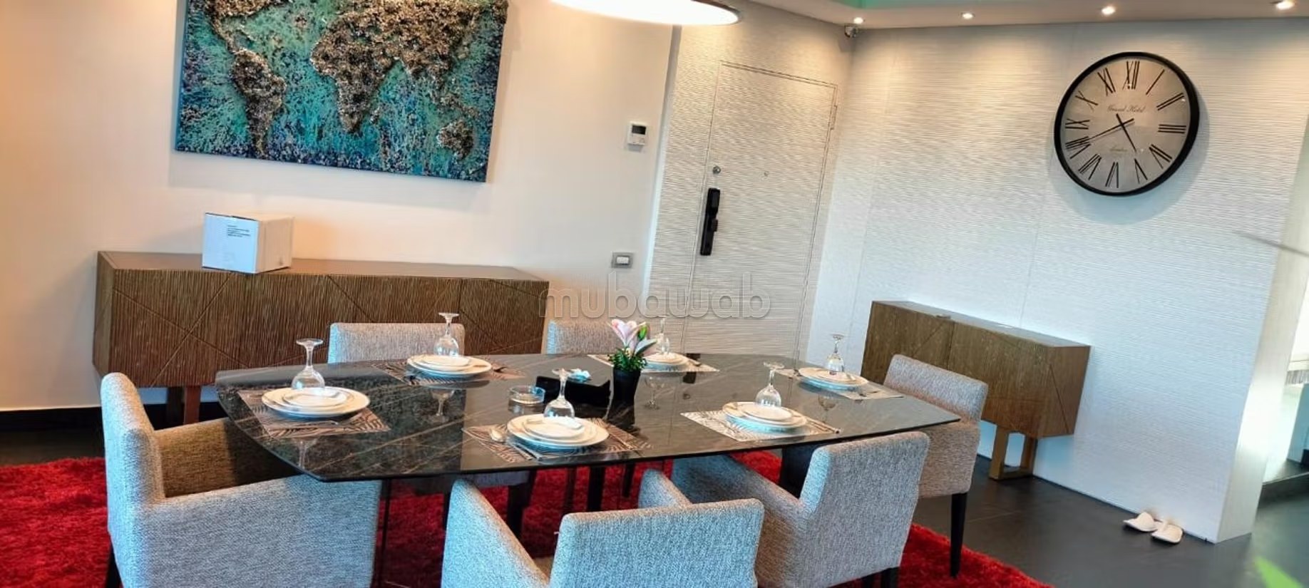 Appartement de vacances à louer à Casablanca Marina. 2 chambres agréables. Porte blindée et vue sur mer - Photo 5