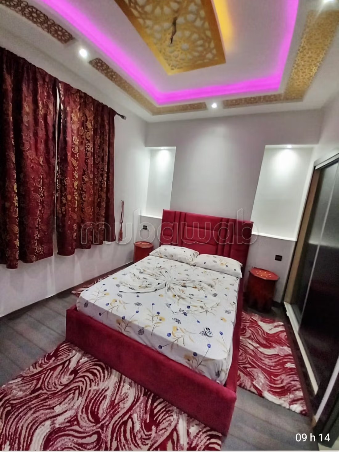 Appartement de vacances à louer à Guéliz. 4 pièces. Salon Marocain, sécurité
