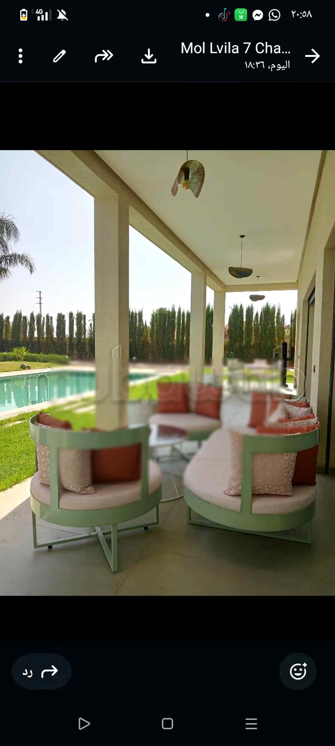 Magnifique villa à louer pour vos vacances à Route de Ouarzazate. 7 pièces. Résidence avec concierge, climatisation générale - Photo 2