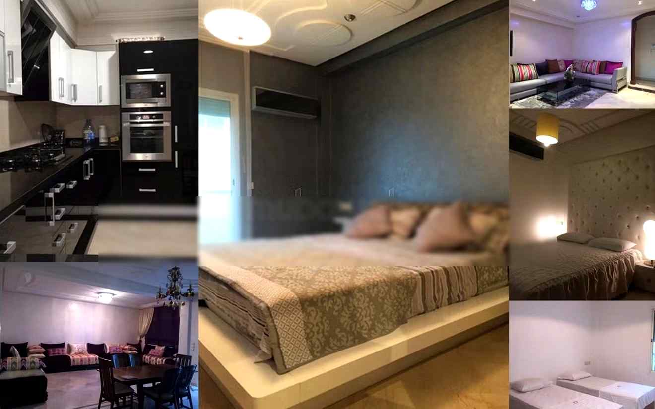 Appartement de vacances à louer en Centre. Surface totale 150 m². Salon Marocain et antenne parabolique