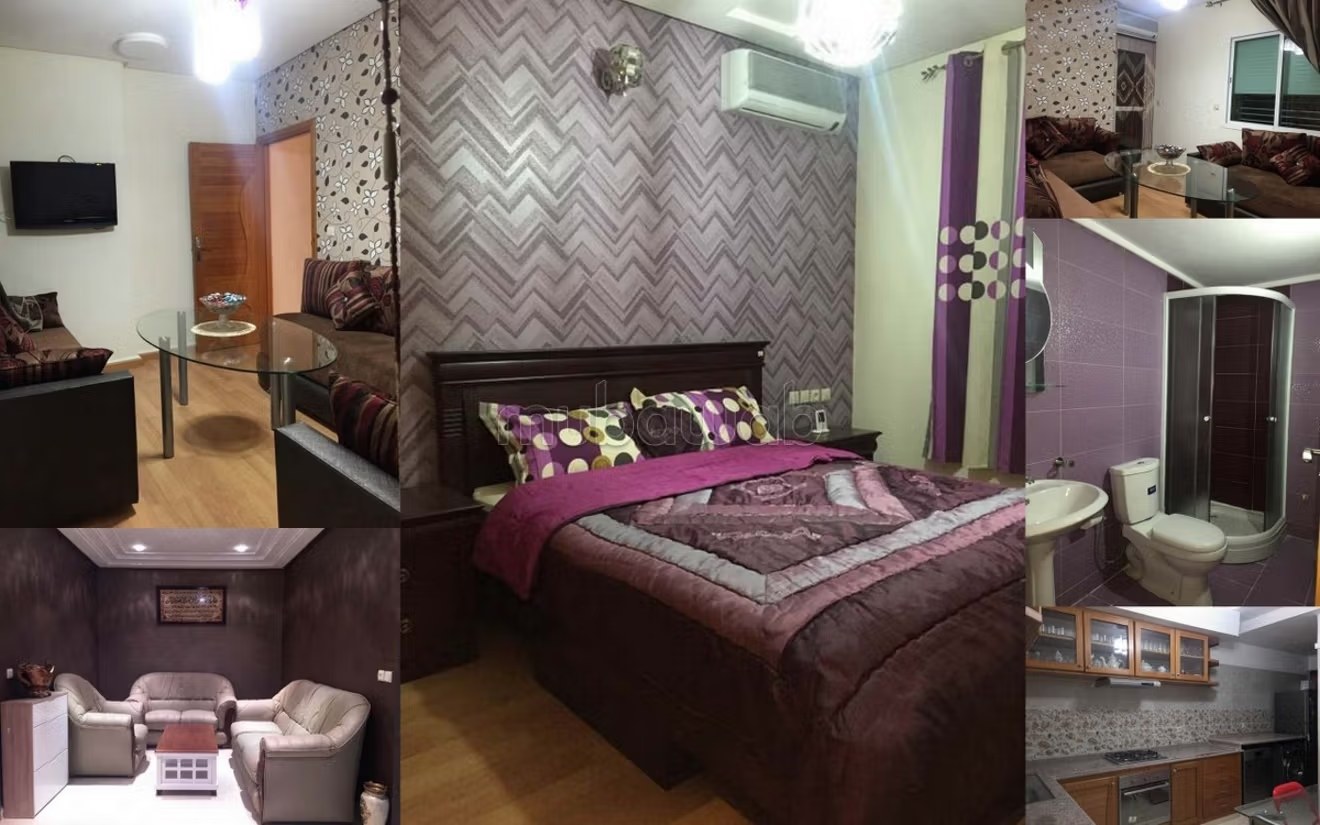 Location d'un appartement à Route ain Chkaf. 
4 pièces confortables. 
Antenne parabolique et sécurité