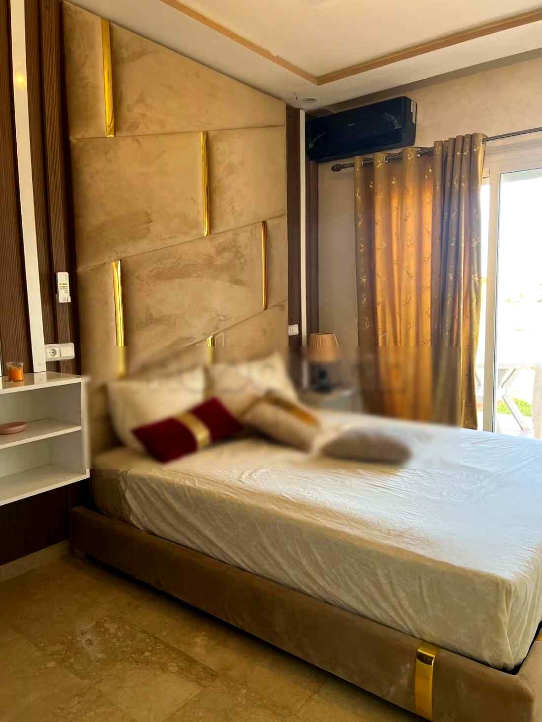 Location d'un appartement à Saïdia. 
Surface totale 89 m². 
Porte blindée et résidence sécurisée