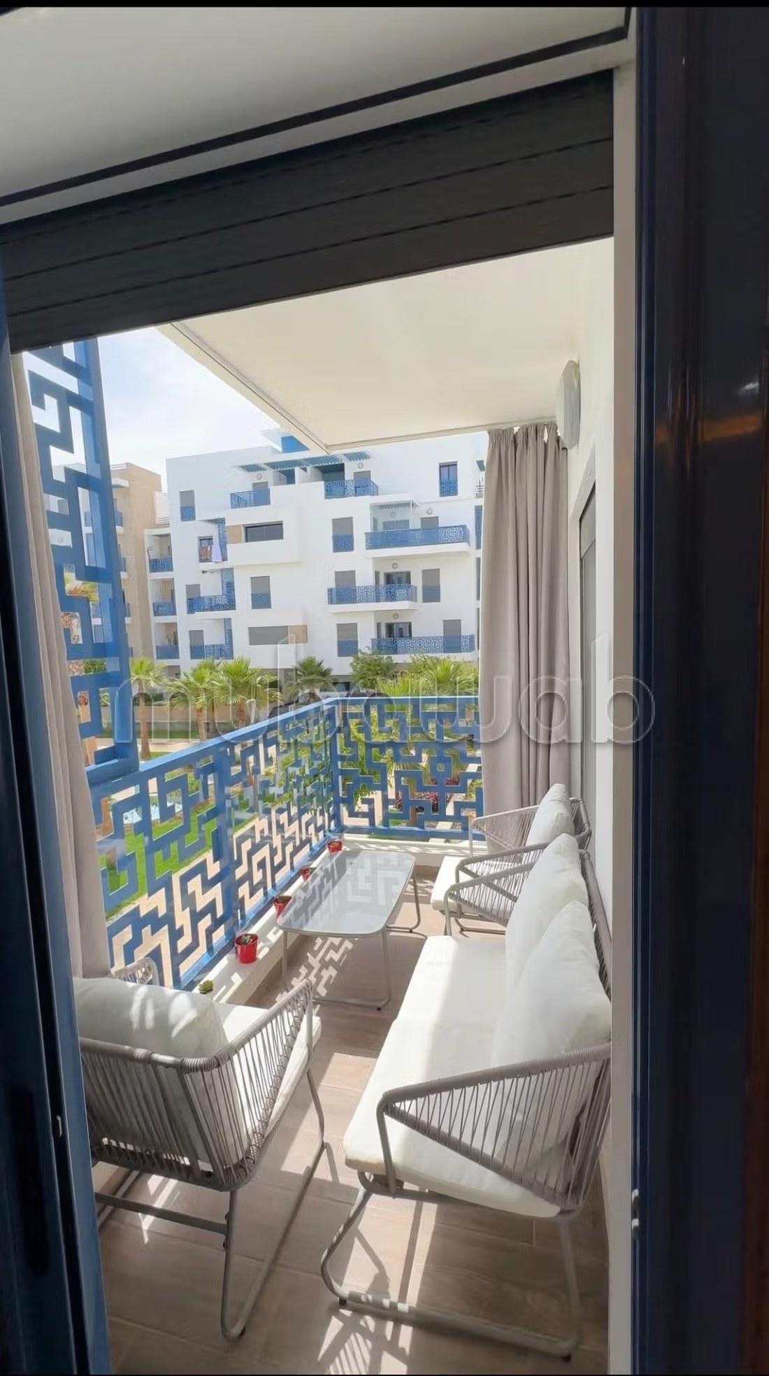 Appartement de vacances à louer à Martil. Superficie 90 m². Piscine et air conditionné