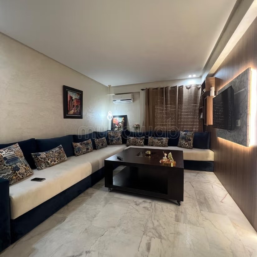 Location d'un appartement à Guéliz. 1 chambre. Salon moderne