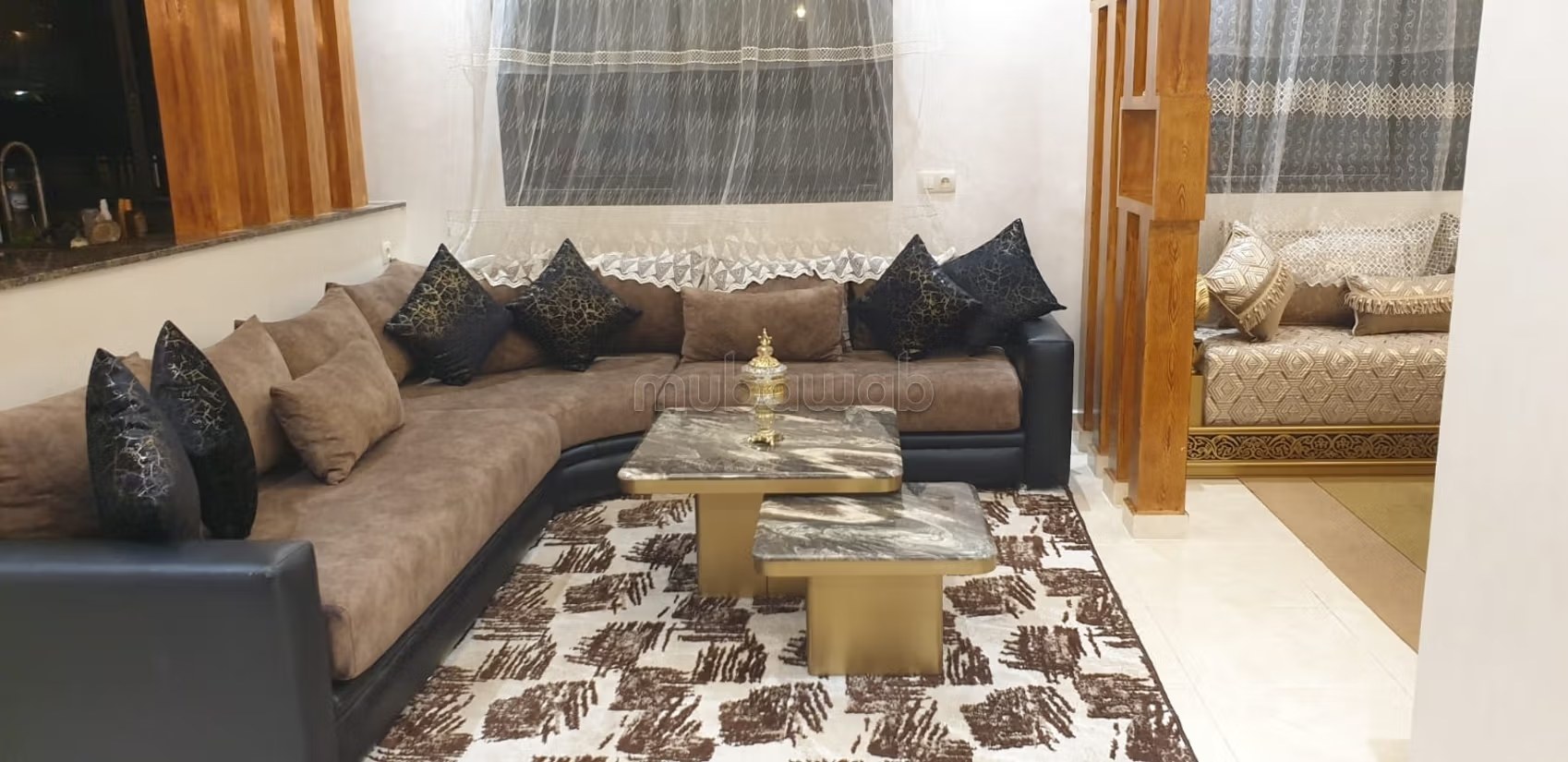 Location saisonnière à Branes 1. Surface de 100 m². Salon traditionnel marocain, résidence sécurisée - Photo 6