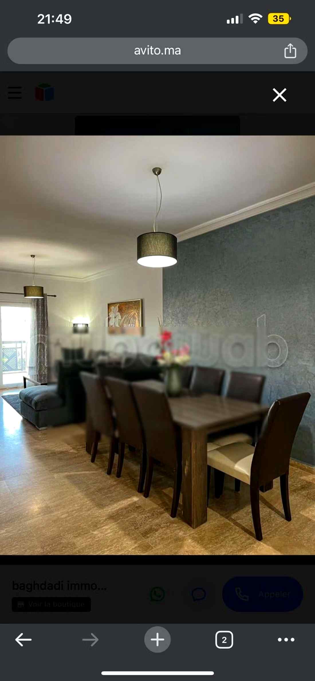 Appartement de vacances à louer à Saïdia. Surface totale 85 m². Conciergerie à disposition, système de climatisation - Photo 2