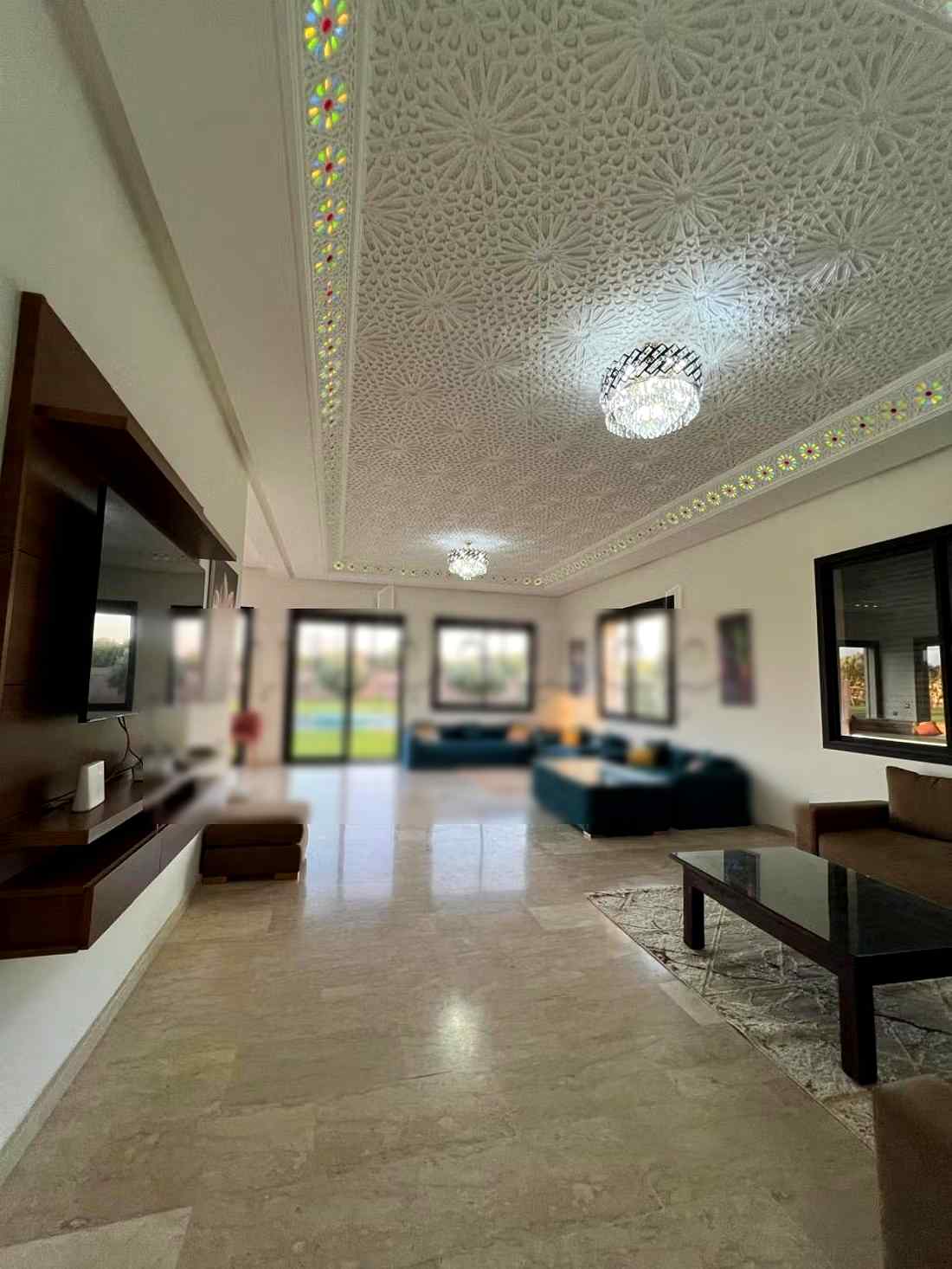 Location saisonnière villa haut standing à Riad Al Atlas. Superficie 500 m². Fenêtres avec double vitrage et porte blindée - Photo 24