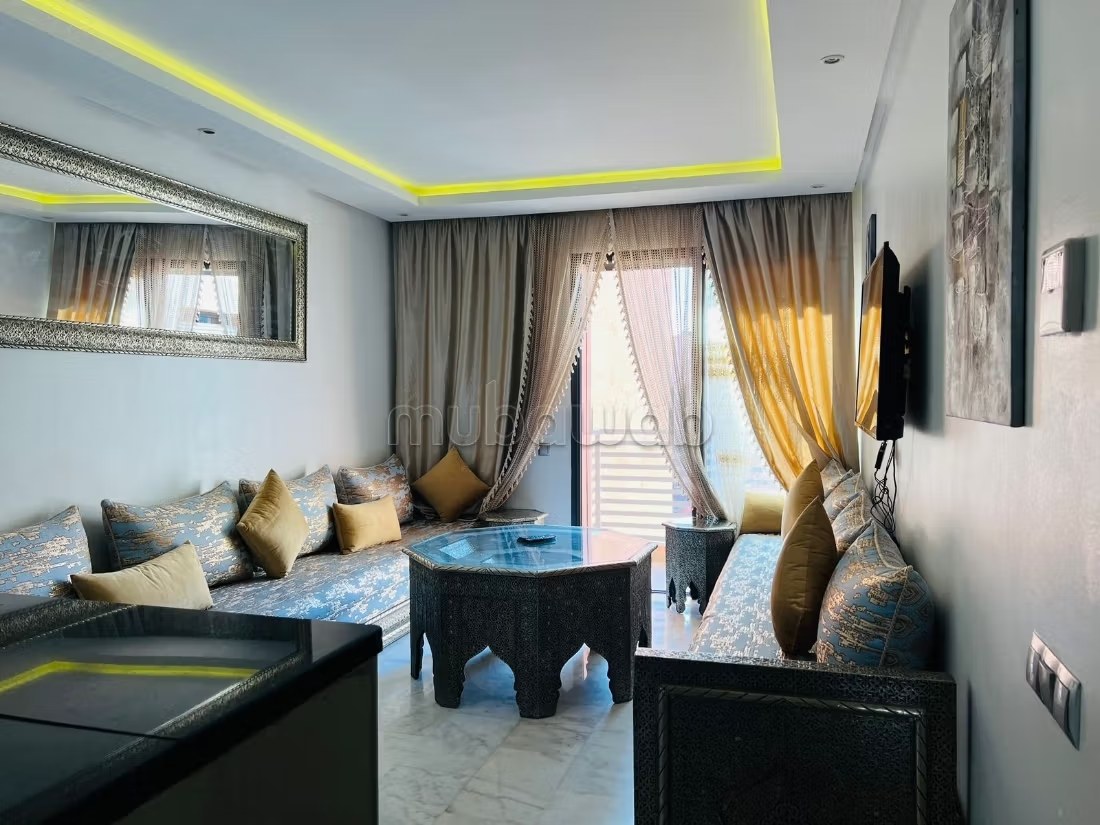 Location d'un appartement à Guéliz. 3 pièces. Concierge et climatisation.