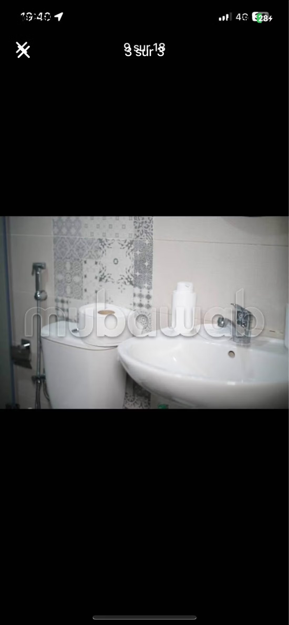 Location d'un appartement à Ain Amiyer. 
2 pièces confortables. 
Double vitrage et porte blindée