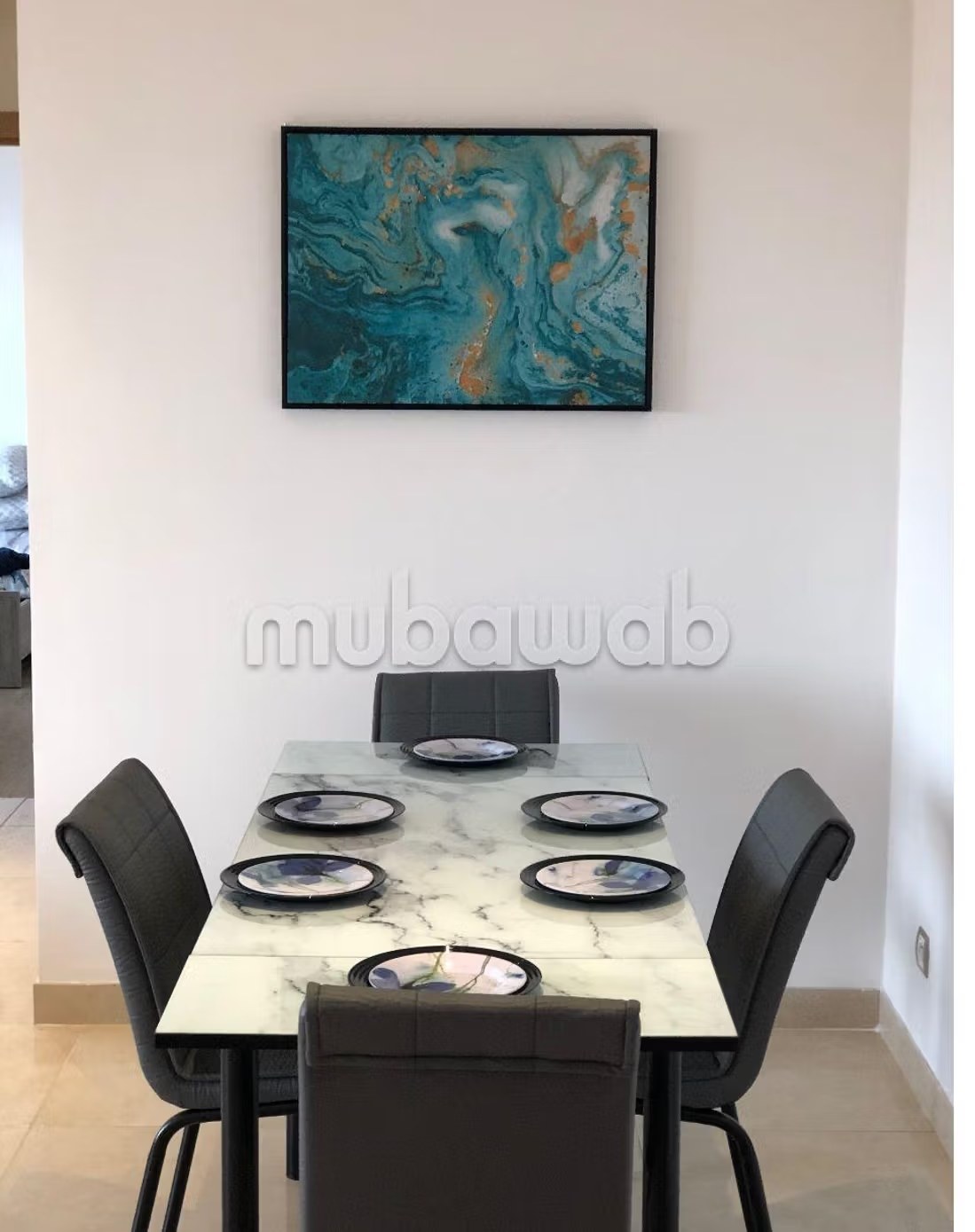 Location saisonnière à Haut Agdal. Surface totale 70 m². Salon Marocain et antenne parabolique - Photo 3