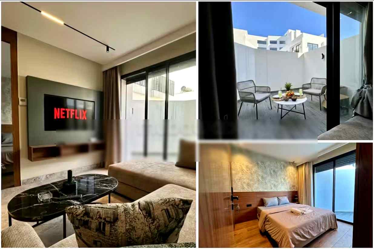 Location d'un appartement à Oasis. 1 belle chambre. Places de stationnement et terrasse