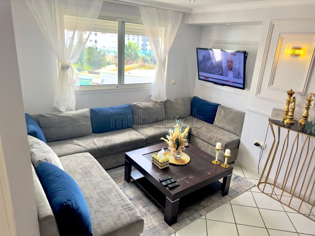 Location d'un appartement à Bourgogne Est. Superficie 55 m². Salon traditionnel marocain, résidence sécurisée - Photo 8